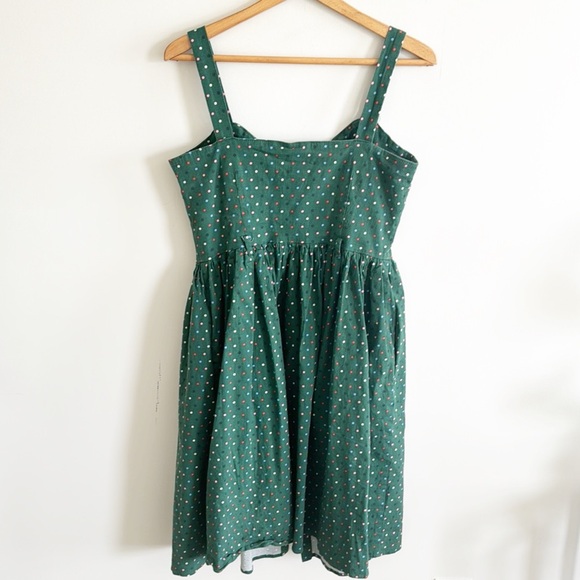 Collectif Clothing Modcloth 50s Jemima Polka Dot Swing Dress in Green size 12 - Picture 6 of 8